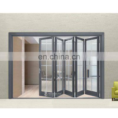 75# China Factory Australian standards insulated folding door/retractable folding aluminium doors prices/bi fold door