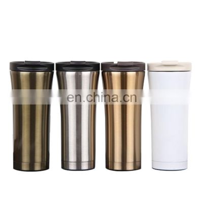 High Quality Stainless Steel Reusable Travel Coffee Cup with Lid