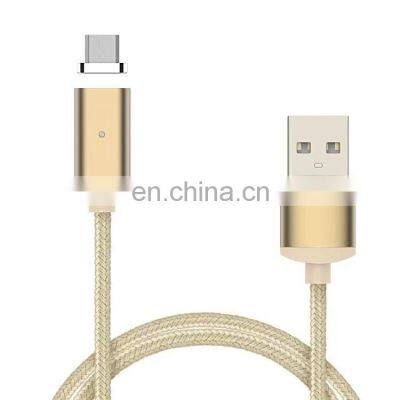 Mobile Phone Charger Nylon Braided Magnetic Usb Type C Cable,Wholesale Magnetic Fast Charging Micro Usb Data Cable