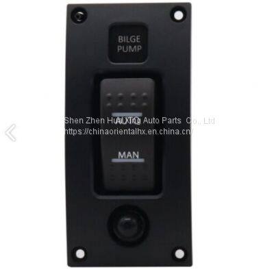 ON-OFF-ON Waterproof 12-24V Bilge Pump Rocker Switch Panel Boat Switch Panel With Red Indicator Light