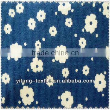 Blue small flower cotton printing fabric