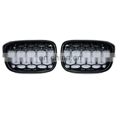 Car All black Front Grill Bumper Grille Diamond Kidney Racing Grilles For BMW New X3 X4 G01 G02 G08 2018 2018+