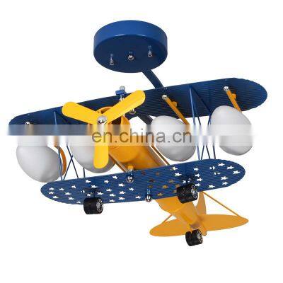 Hot Sales Airplane LED Ceiling Light Cartoon Aircraft Design Children Ceiling Lamp For Kids Bedroom Indoor Chandelier