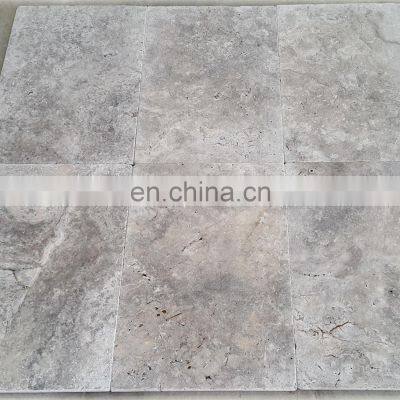 Premium Quality Wholesale Silver Travertine Tumbled Outdoor and Indoor Construction Projects Made in Turkey CEM-T-06 photo-2