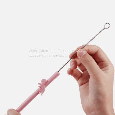 Weiqi Manufacturer BPA Free 5 Pack Refreshing Cartoon Silicone Straws photo-5
