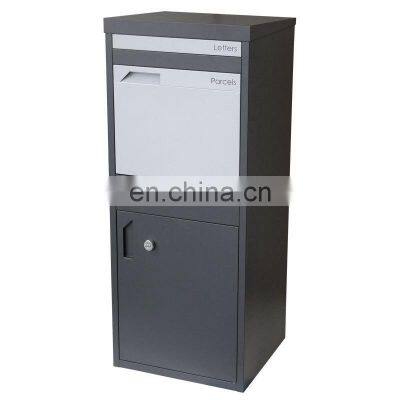 Postal Secure Waterproof Outdoor Top Opening Standalone Courier Parcel Delivery Box With Anti Theft Lock