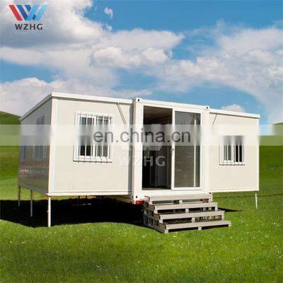 WZH light steel prefab kitchen flat pack container house 40ft with home design