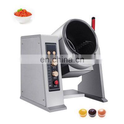 Automatic Big Smart Cooker Vegetable Wok Stir Robot Restaurant Fry Rice Machine Rotate With Gas