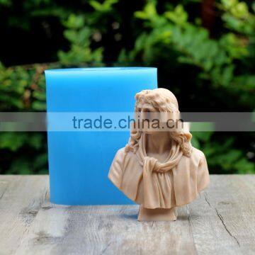 unique promotion gift/customized 3D celebrity statue FDA silicone soap mold