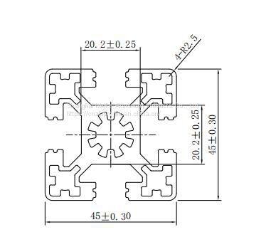 MK-10-4545W Aluminium Extrusion Extruded Aluminum Profile 4545 for Workbench photo-2
