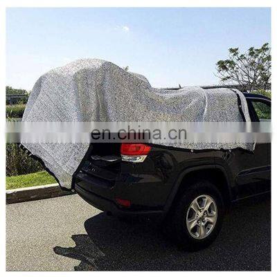 80% Aluminum Shade Cloth Fabric - 6.5 ft x 8 ft Sun Block Sun Reflect Pet Shade Net
