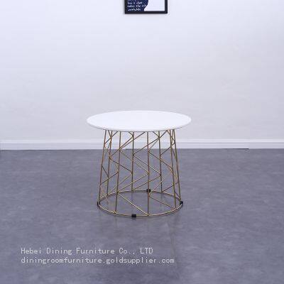 MDF Desktop Irregular Iron Leg Side Table DT-M56