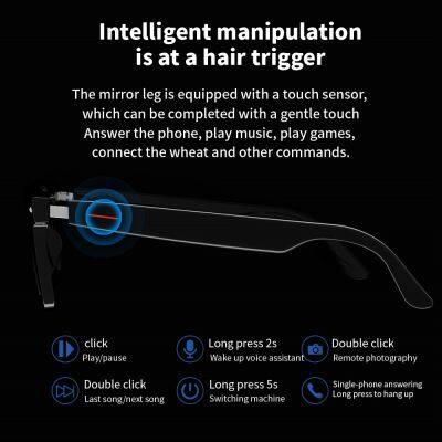 Bone Conduction Earphone Glasses With Speaker Wireless Bluetooth Smart Audio Headphone Smart Sunglasses photo-5