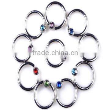 Body Piercing navel ring eyebrow ring O-shaped ball diamond mouth lip piercing