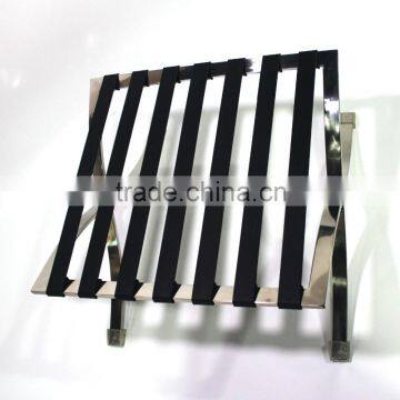 Stainless Steel X Frame Barcelona Ottoman photo-6