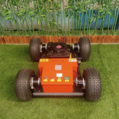 remote control lawn mower, China remote control track mower price, slope mower remote control for sale