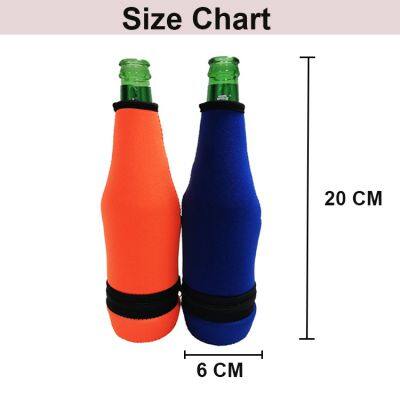 Neoprene Beer Bottle Coozies Beer Bottle Holders to Keep Cold With Zipper Insulated Beer Cooler photo-3