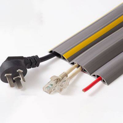 Self Adhesive Rubber PVC TPE Floor Cable Cord Covers Floor Trunking for Home Office Workshop