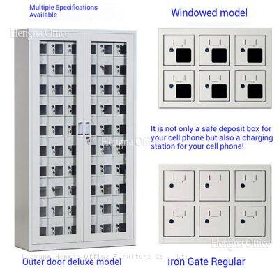 Secure Cell Phone Charging Station with Customizable Configuration - Commercial Storage Locker for Corporate Office