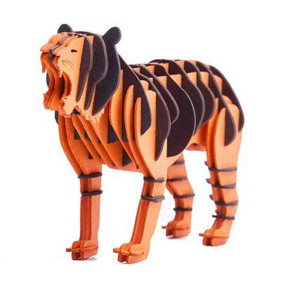 OEM/ODM Animal DIY Series Tiger Model Kits Assemble Toys Kids Children 3D Paper Puzzles photo-2