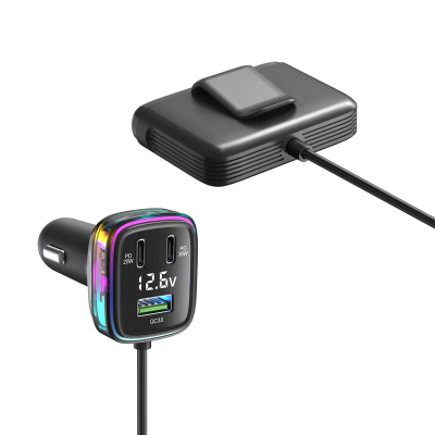 Multifunctional Extended Car Charger With 115W High-Power Output photo-2