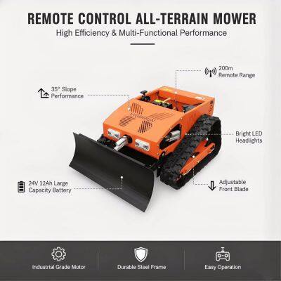 Vigorun Tech VTC550-90 CE EPA Strong Power Remote Controlled Rubber Track Lawn Mower Robot Remote Control Range: 200m photo-3