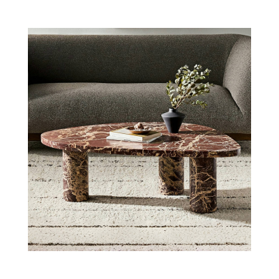 Luxury Red Marble Stone Coffee Dining Tea Table - Premium Stone Table for Home Decor