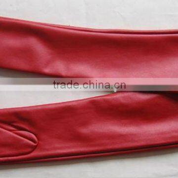 leather long gloves for women Lambskin and cashmere Lined