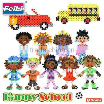 2016 hot sales educational toys happy school hama beads perler beads