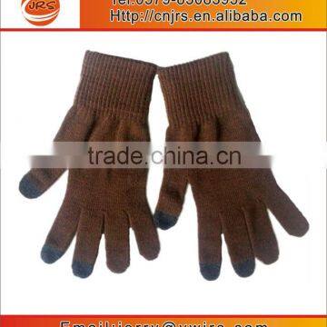 2015 polyester acrylic Knitted Striped Gloves Touch screen Knit gloves Winter gloves