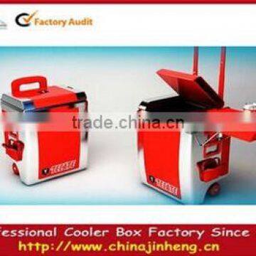 Metal lunch box plastic cooler