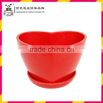 Melamine flower pot heart shaped and Love-shape Pot From Direct Manufacturer MX1402-1