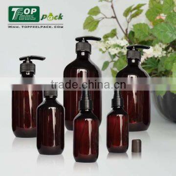 2015 Popular Plastic Shampoo Bottle with Pump Dispenser 300ml 400ml 500ml