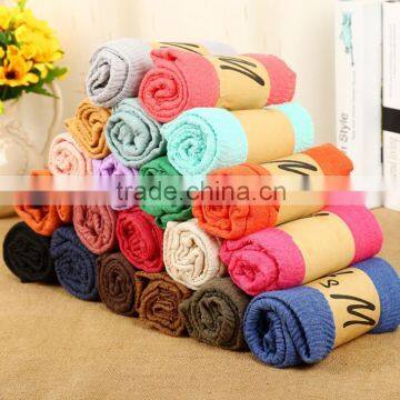 Wholesale Autumn Winter Fashion Woman Cotton Viscose Hijab Plain Scarf                        
                                                Quality Choice