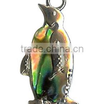 Penguin alloy enamelled charm souvenir pendants Alloy animal penguin pendant necklace Cute little penguin opal necklace