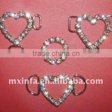 Rhinestone buckle and bra strap adjusting buckle