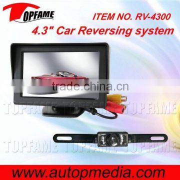 RV-4300 4.3" digital LCD monitor Car backup camera system with license plate night vision camera