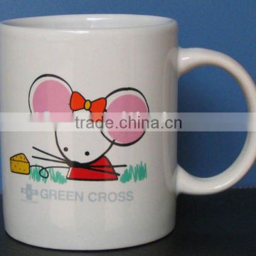 Professinal customize porcelain promotional gifts advertising mugs with decal-7102 stonewaree