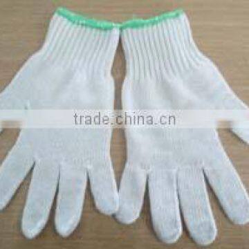 string knitted glove cotton/poly glove white glove working hand glove