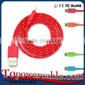 Hot Sale Tangle Free Braid Weave Data Sync Charge Thick Big Cable For Smaung S7 photo-3