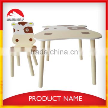 Wooden Cartoon Cowabunga child study table and chair