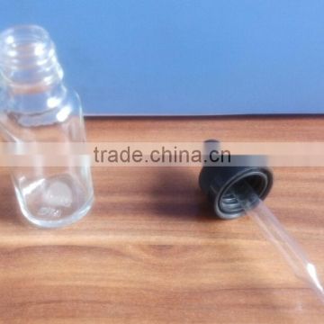 30ML clear glass dropper bottle with childproof cap