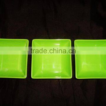 Green melamine sauce dish square shape