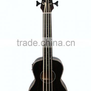 30" Baritone Cheap Ebony Wooden Electric Ukulele Bass Guitar
