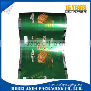 custom matte cookie packaging film roll /printed aluminum foil cookie bag