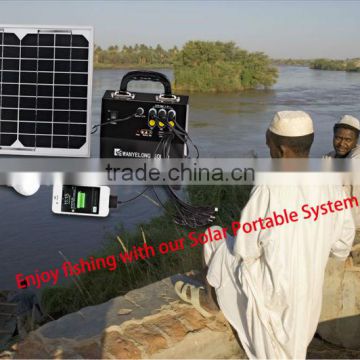 -Portable solar power system 10w solar kits for Africa