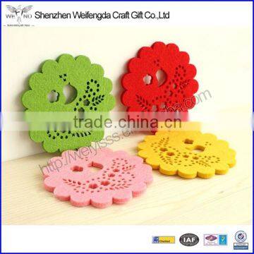 Fancy Lasering Table Protecting Felt Cup Coaster