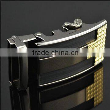 3.5cm automatic belt buckles Men's leather lead zinc alloy automatic buckle head casual Black brushed surface