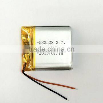 Small Rechargeable Lithium polymer battery 582528 400mAh 3.7V