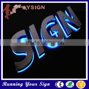 Stainless steel outdoor sign waterproof backlit offer letter sample